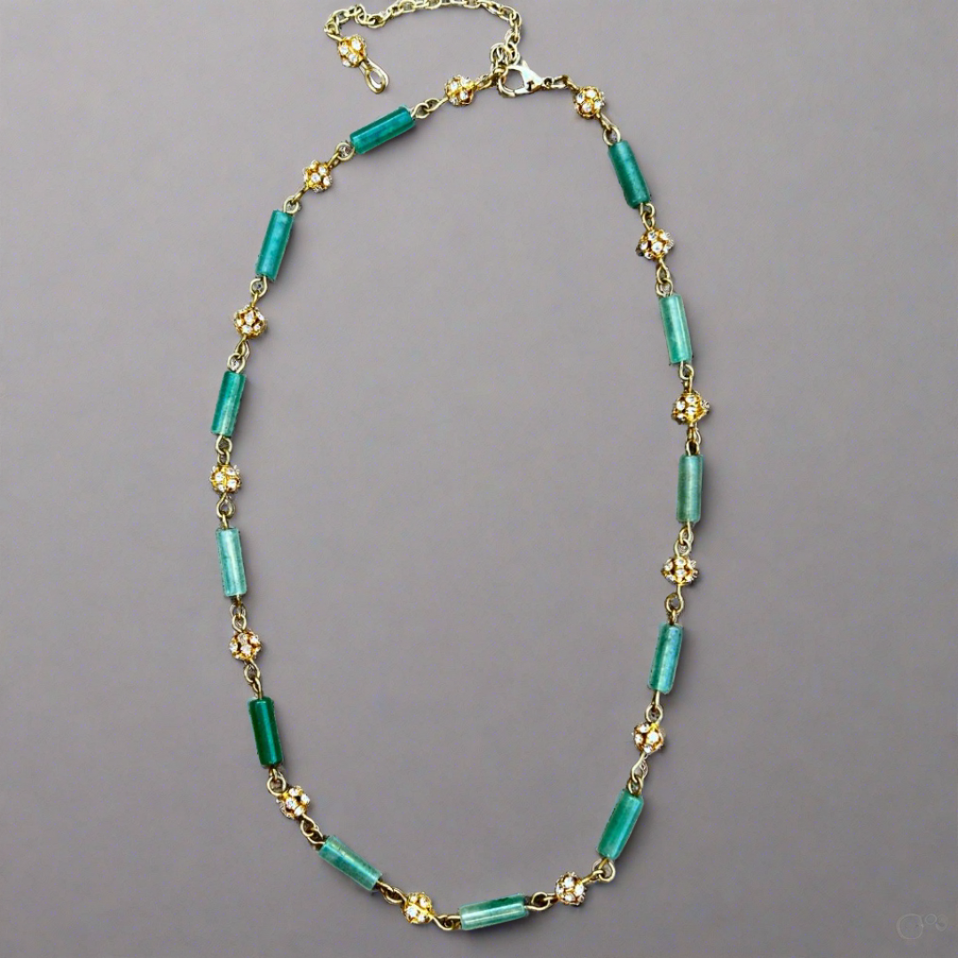 Aventurine and Pave Beaded Collar Necklace - T. Randall Jewelry