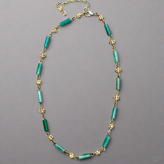 Aventurine and Pave Beaded Collar Necklace - T. Randall Jewelry