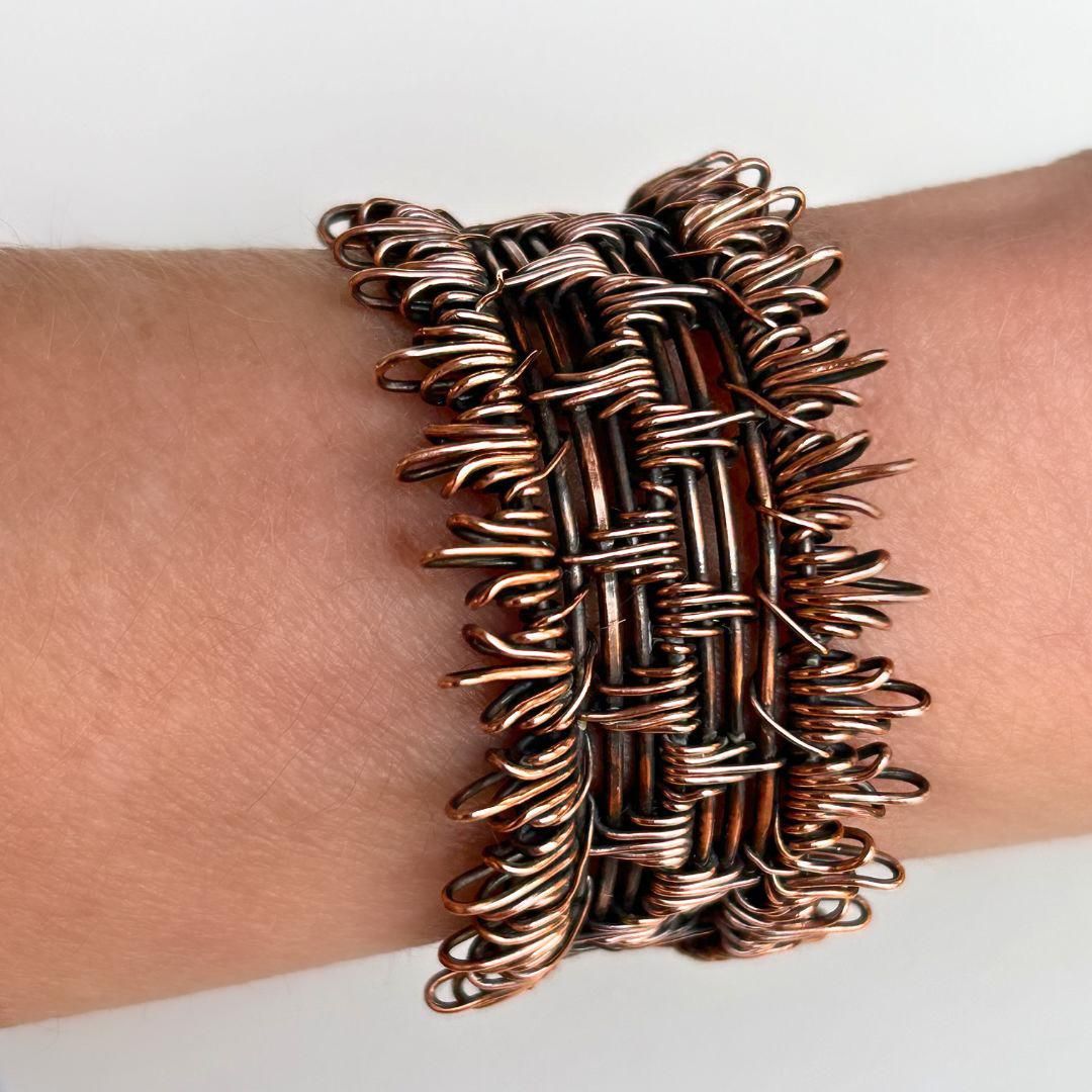 Wire Wrapped Copper Cuff Bracelet - T. Randall Jewelry