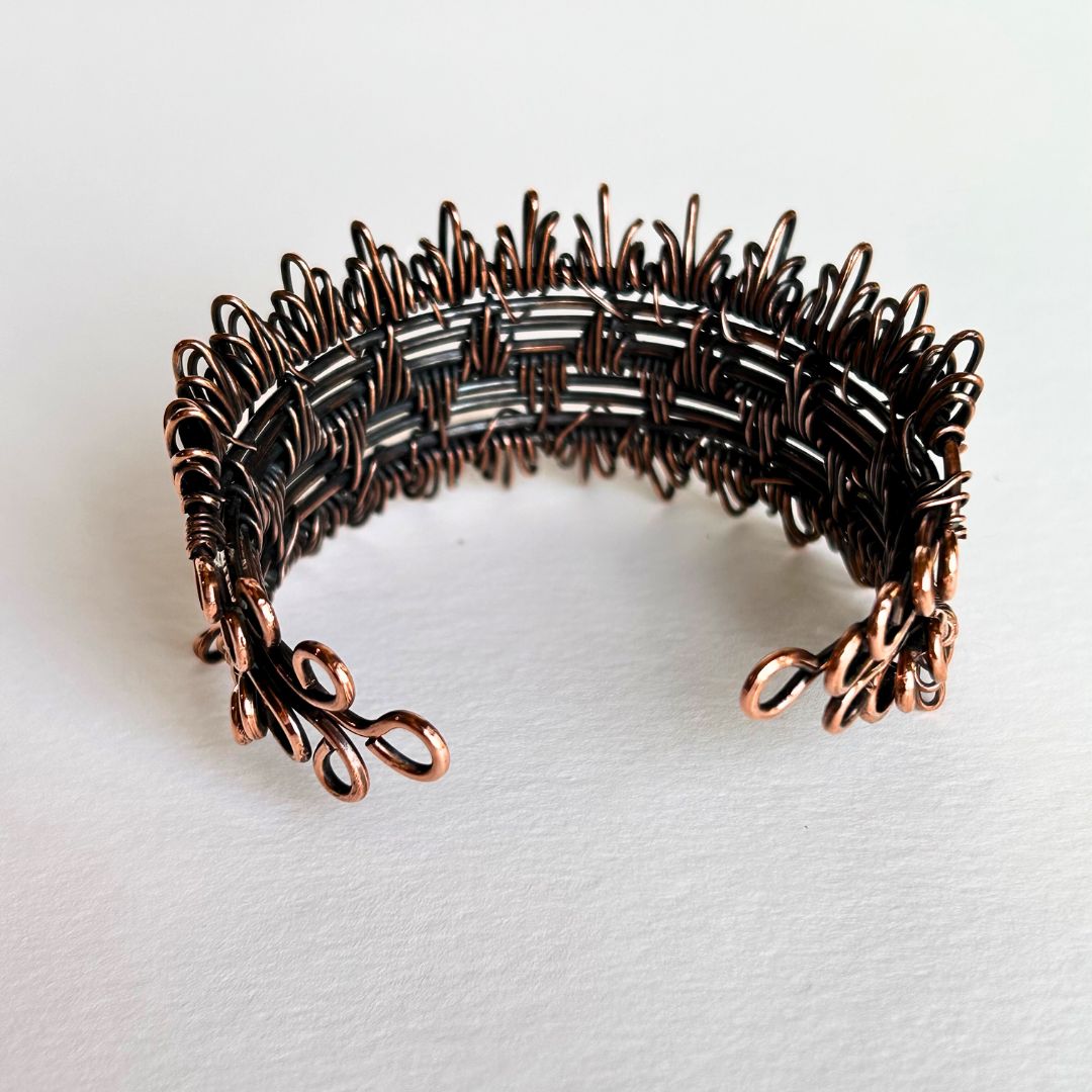 Wire Wrapped Copper Cuff Bracelet - T. Randall Jewelry