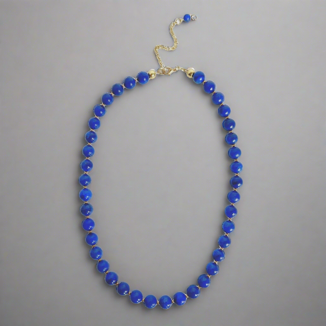 Lapis Beaded Collar Necklace - T. Randall Jewelry