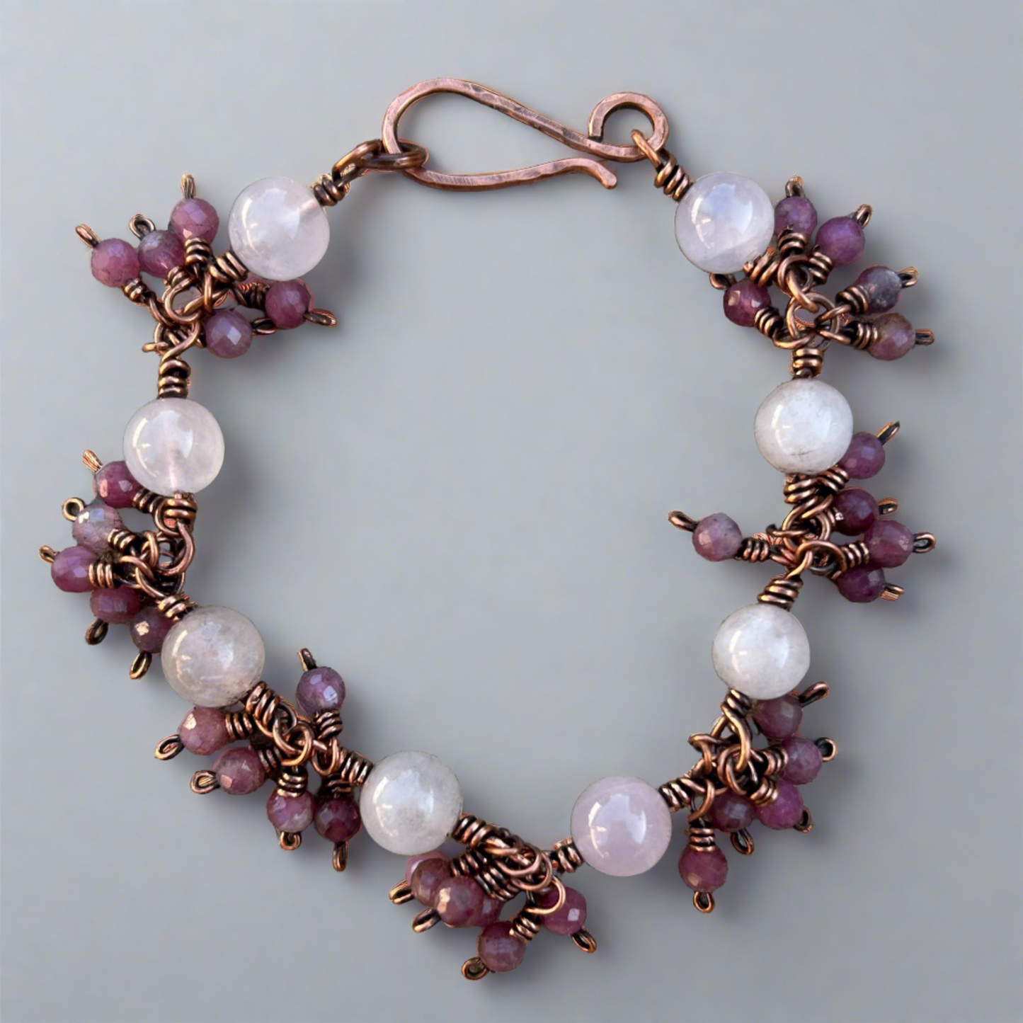 Rose Quartz Pink Tourmaline Dangle Bracelet - T. Randall Jewelry