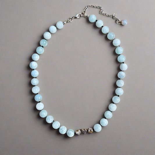 Aquamarine Knotted Bead Necklace - T. Randall Jewelry