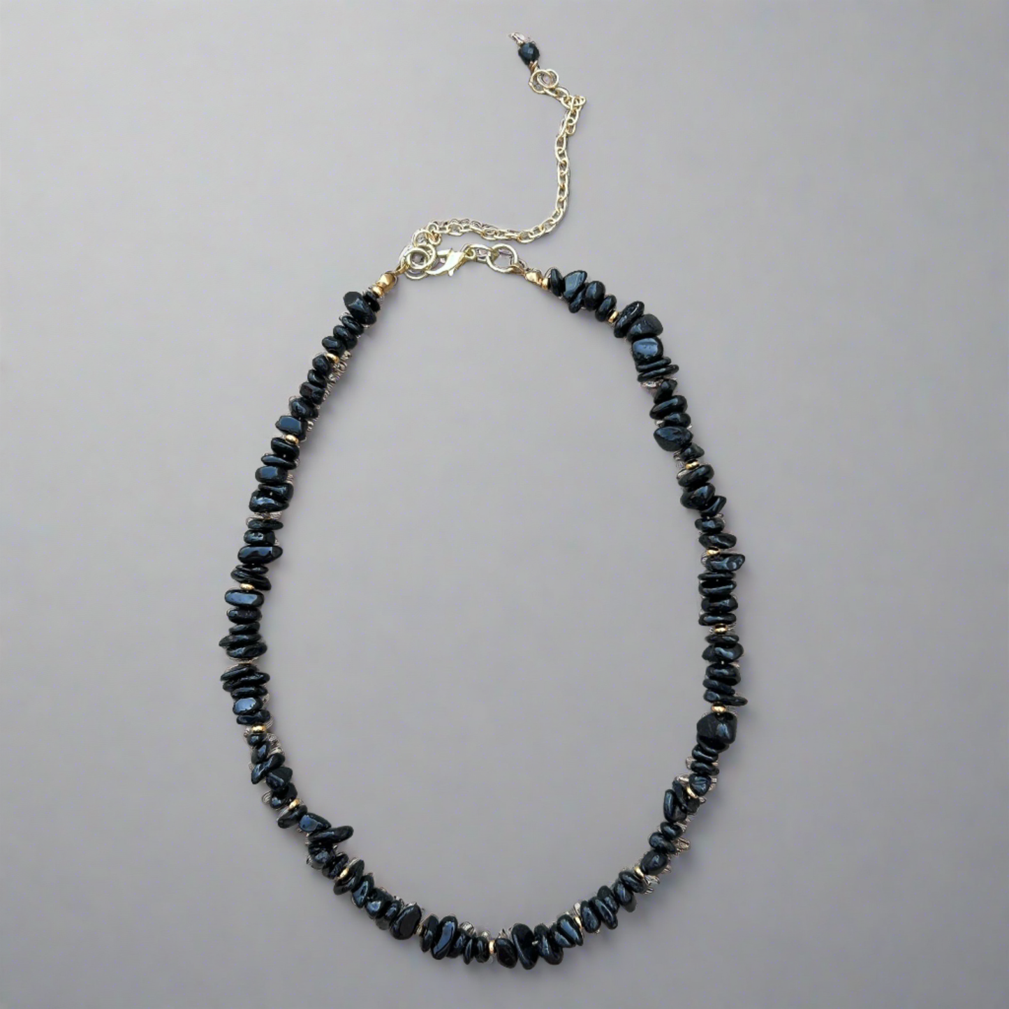 Black Tourmaline Chip Choker Necklace - T. Randall Jewelry