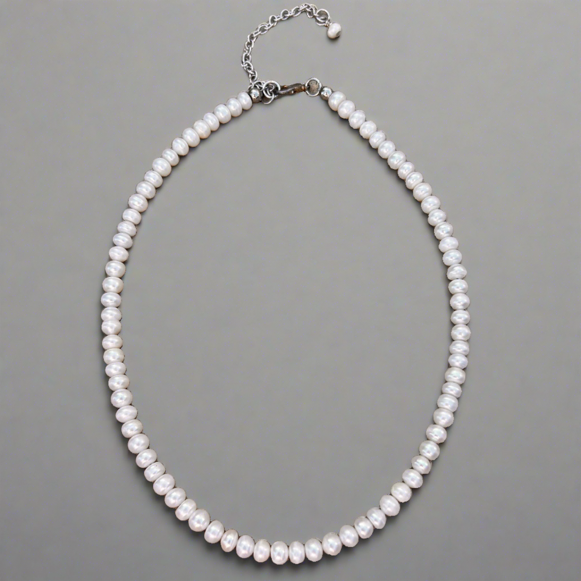 Button Pearl Collar Necklace - T. Randall Jewelry