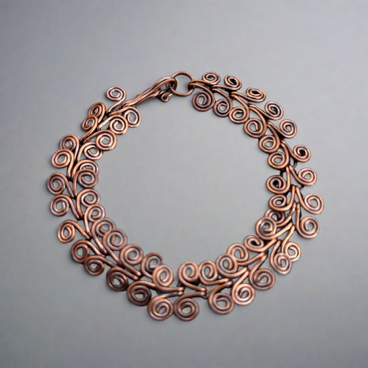 Egyptian Coil Link Bracelet in Copper - T. Randall Jewelry