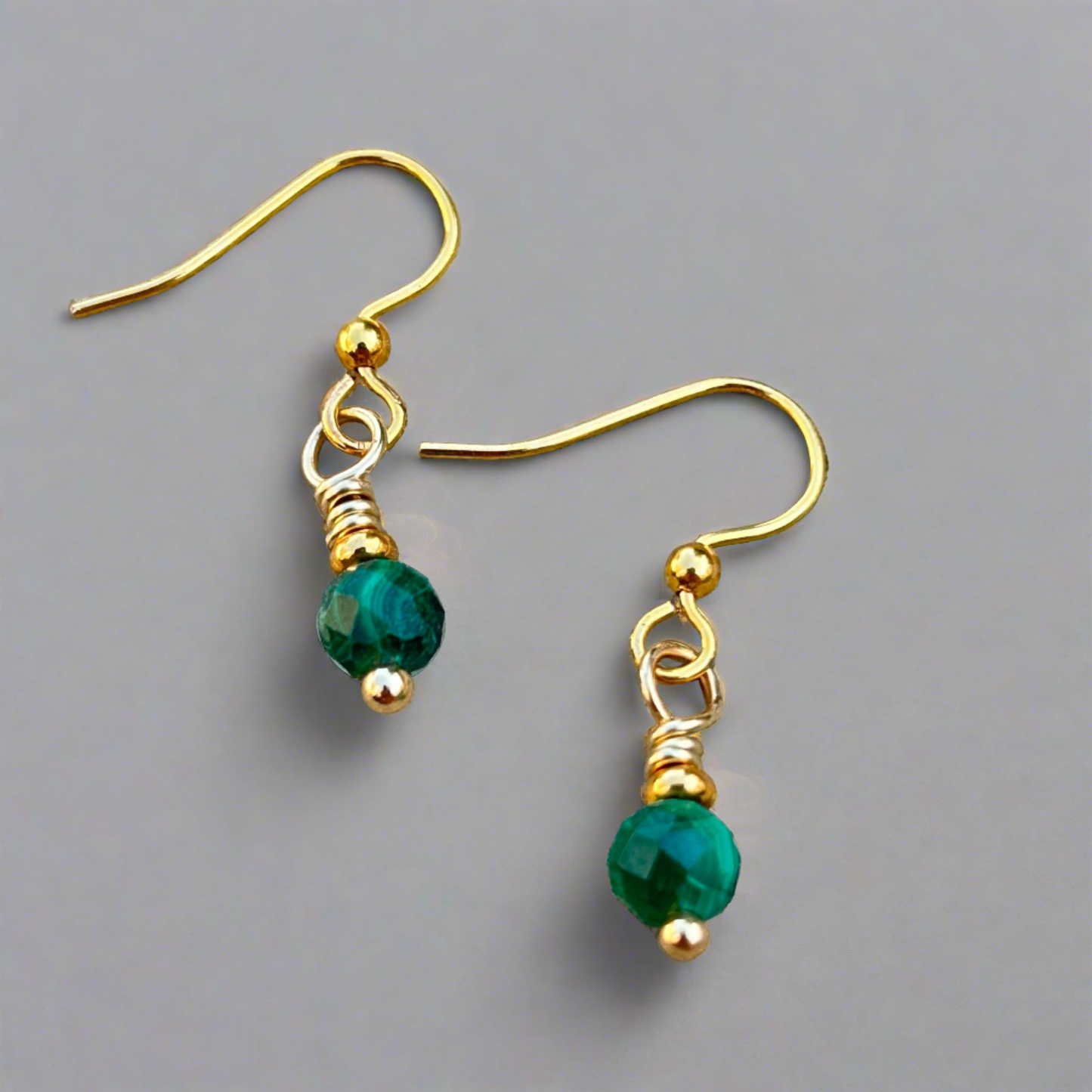 Faceted Malachite Drop Earrings - T. Randall Jewelry