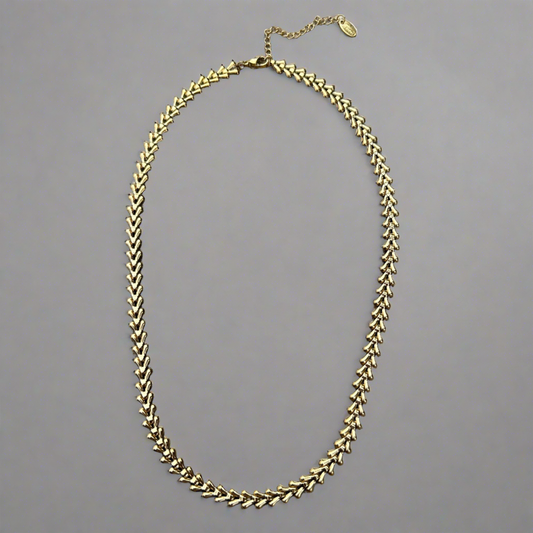 T. Randall Jewelry Gold Link Necklace - Adjustable 16 Inch