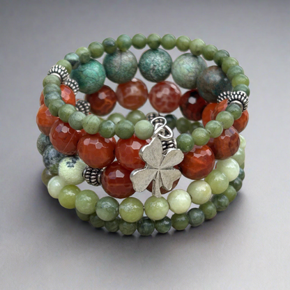 Jade Agate Turquoise Boho Wrap Bracelet - T. Randall Jewelry