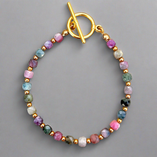 Kaleidoscope Dreams Tourmaline Toggle Bracelet - T. Randall Jewelry