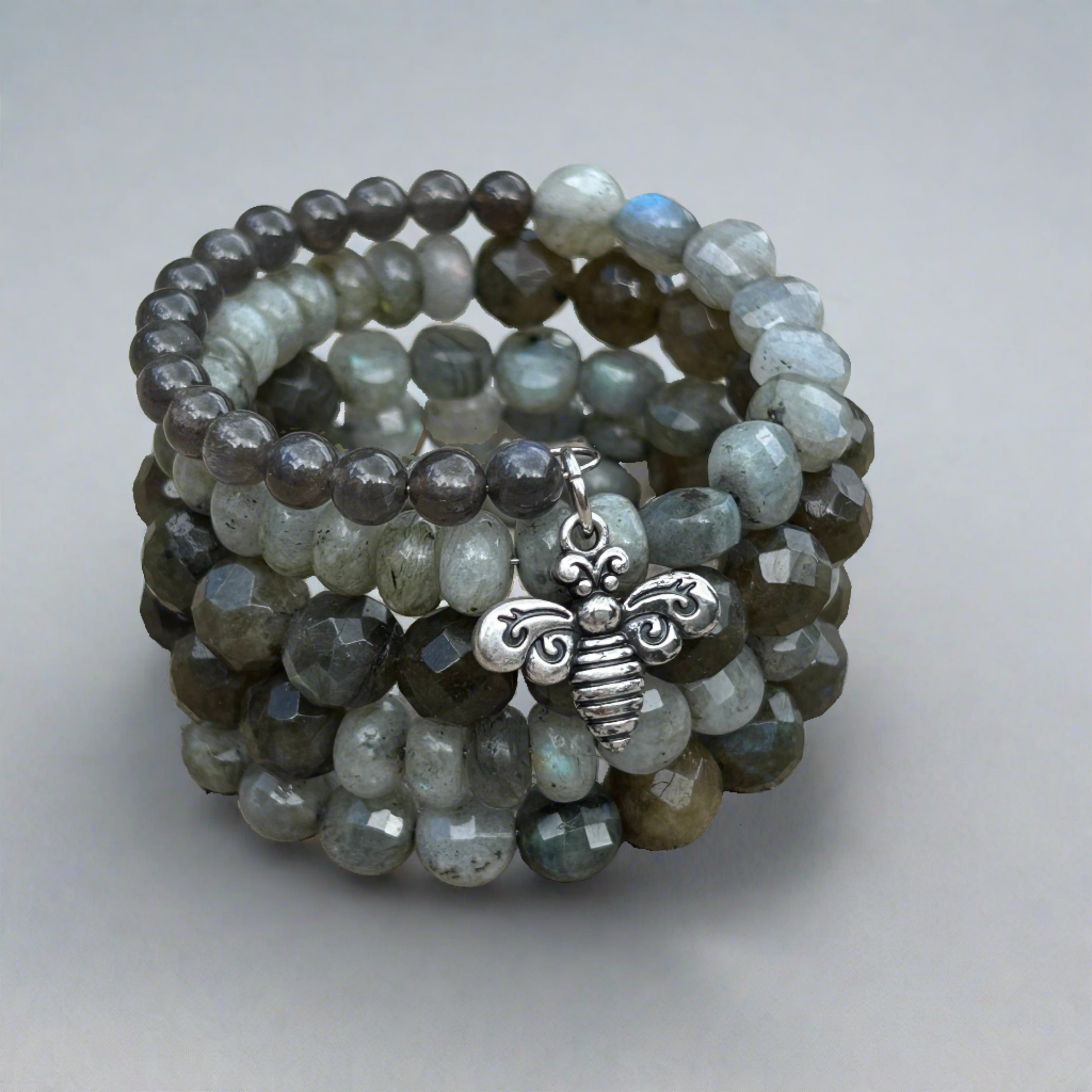 Labradorite Stack Boho Wrap Bracelet - T. Randall Jewelry