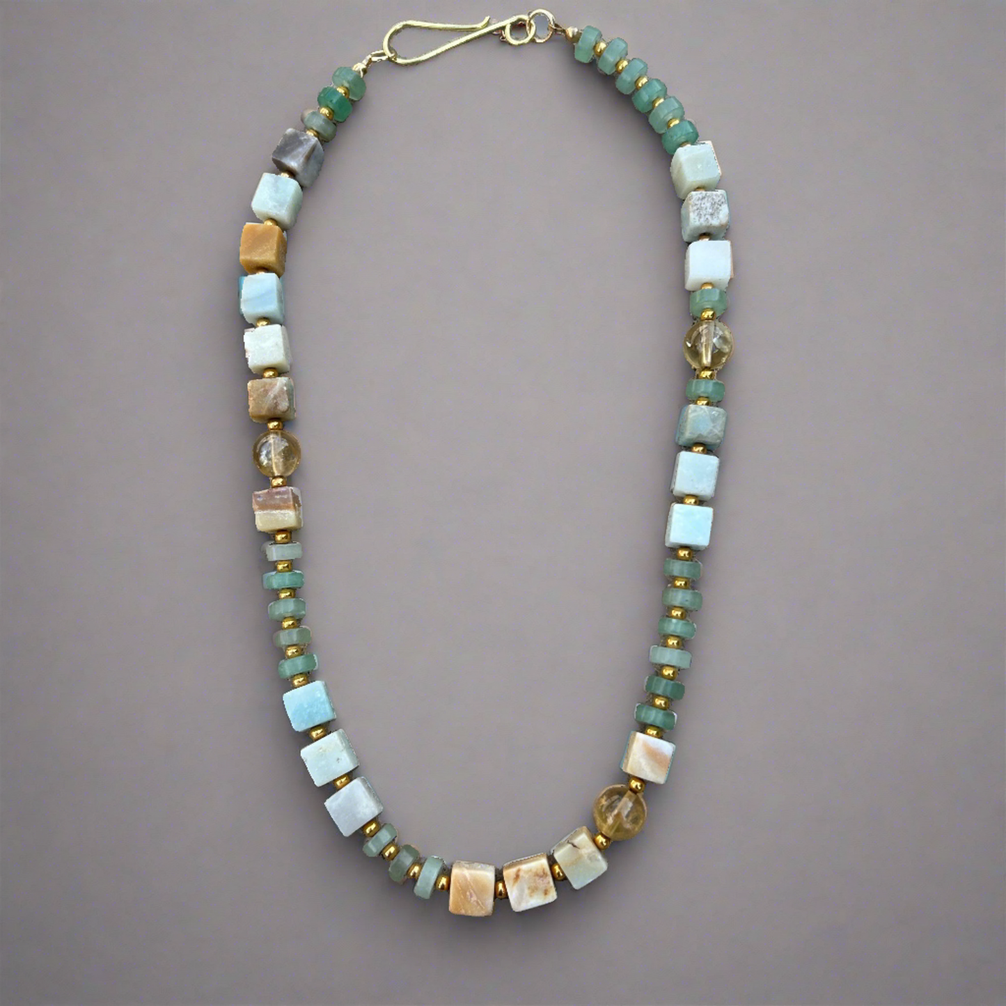 Mixed Media Natural Stone Beaded Necklace - T. Randall Jewelry