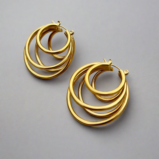 Multi Hoop Gold Earrings - T. Randall Jewelry