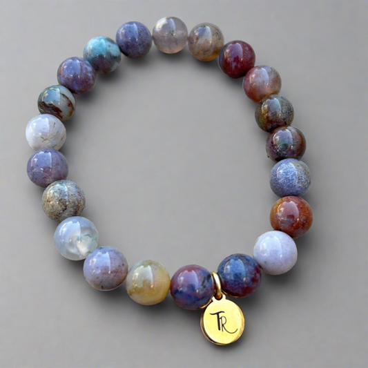 Ocean Jasper Beaded Stretch Bracelet - T. Randall Jewelry