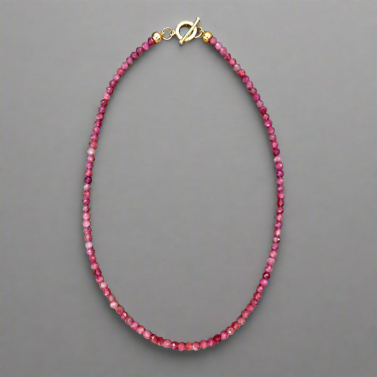 Faceted Pink Tourmaline Necklace - T. Randall Jewelry