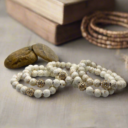 Creamy Howlite Stretch Bracelet - T. Randall Jewelry