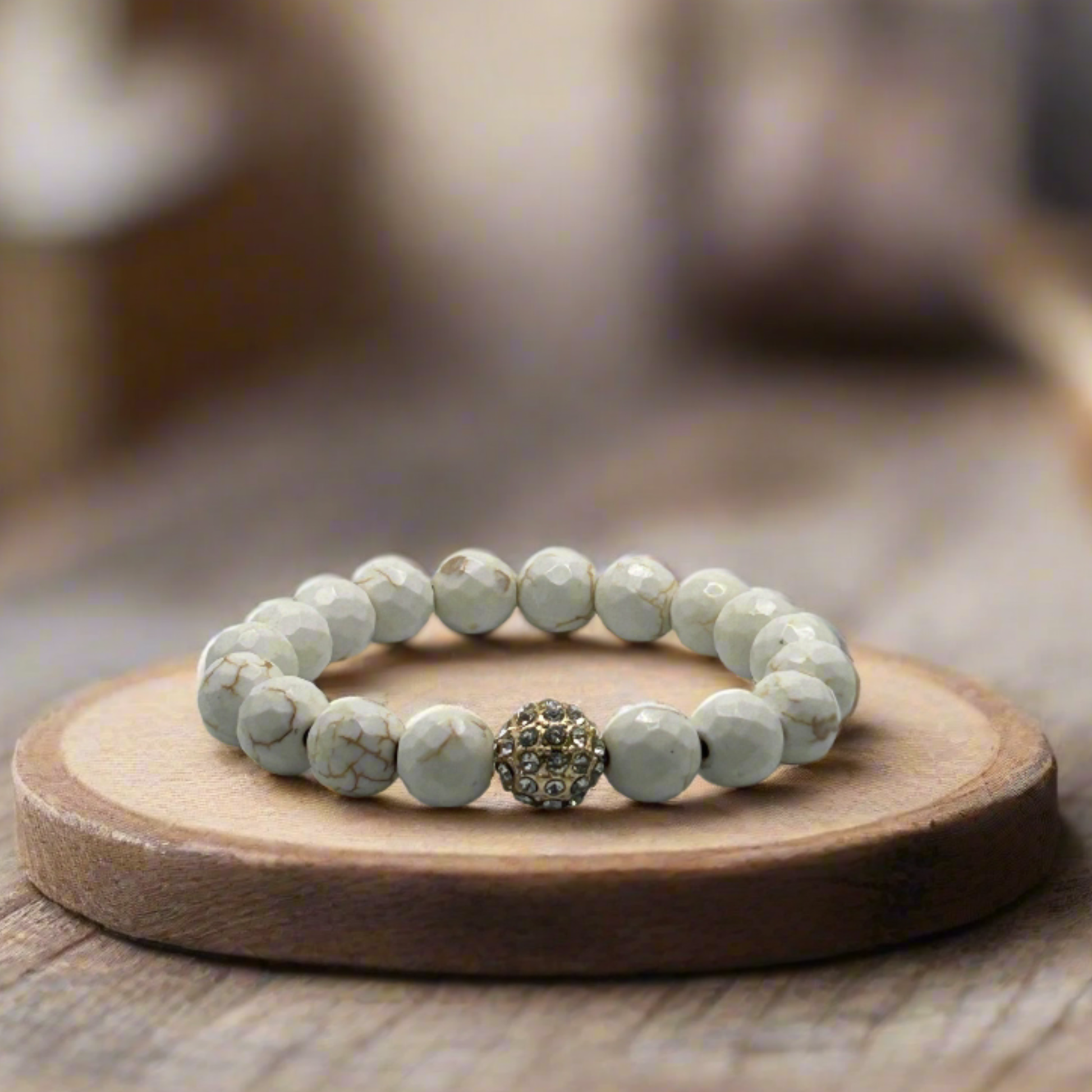 Creamy Howlite Stretch Bracelet - T. Randall Jewelry