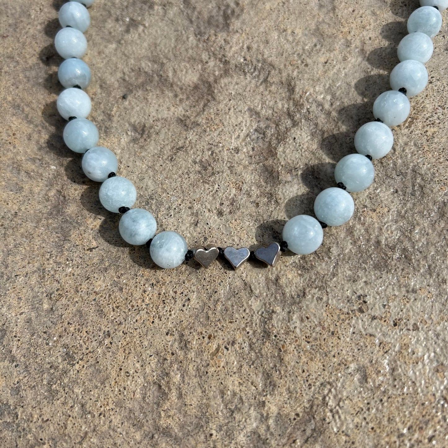 Aquamarine Knotted Bead Necklace - T. Randall Jewelry