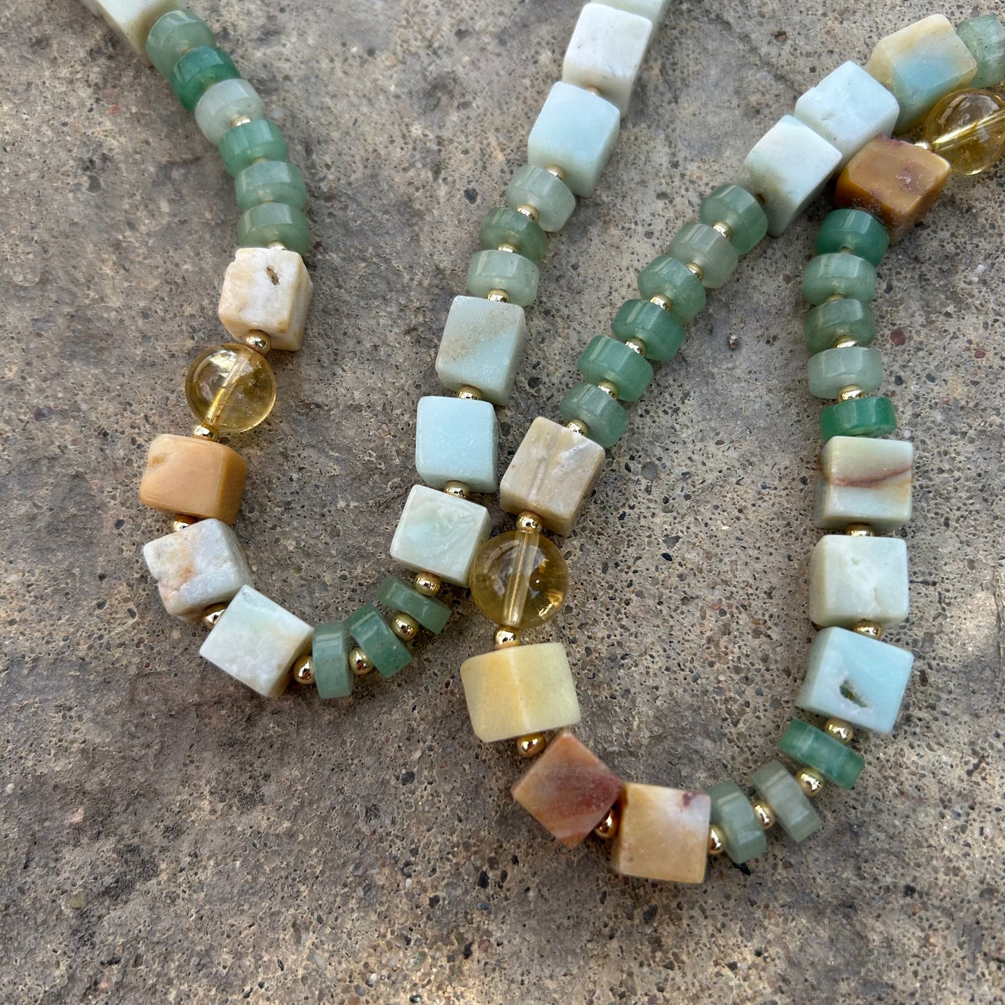 Mixed Media Natural Stone Beaded Necklace - T. Randall Jewelry