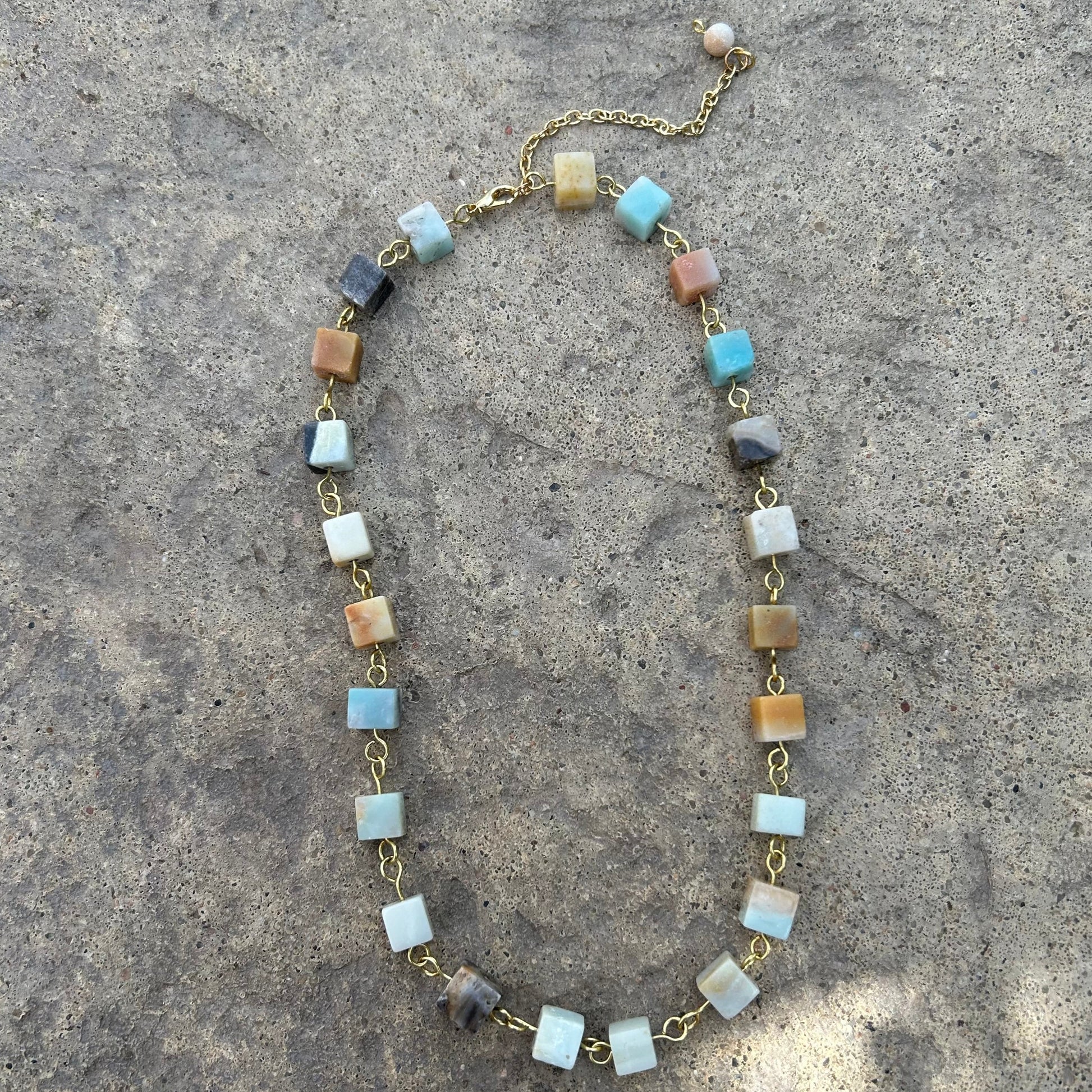 Amazonite Link Collar Necklace - T. Randall Jewelry