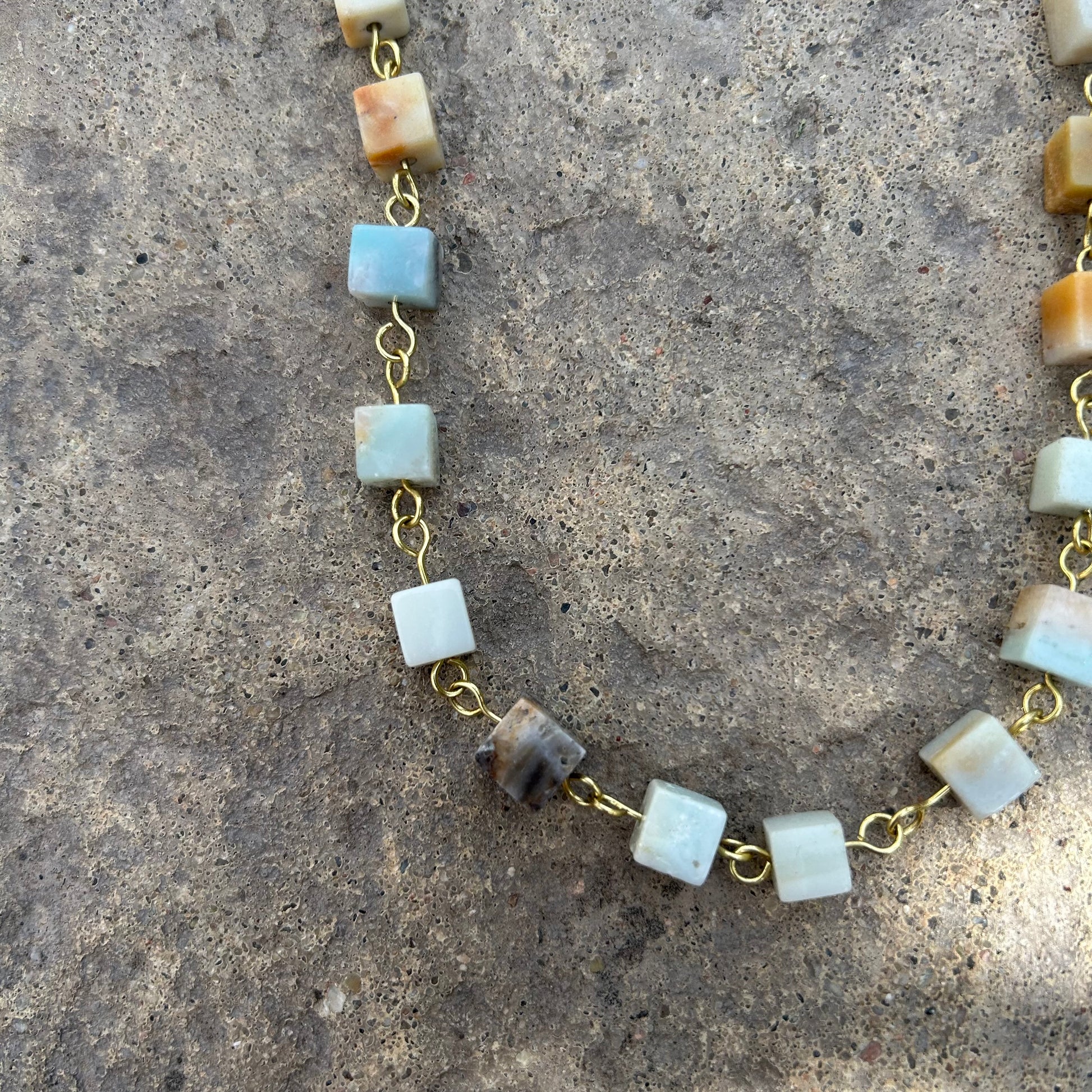 Amazonite Link Collar Necklace - T. Randall Jewelry