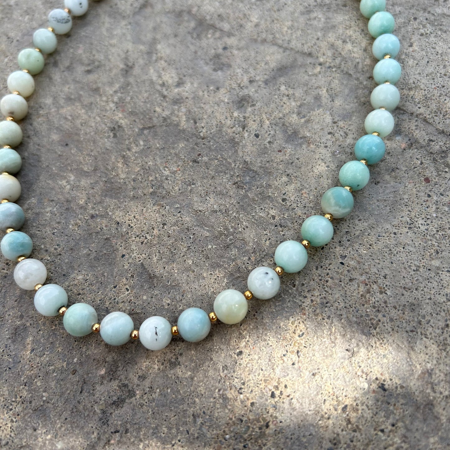 Amazonite Beaded Collar Necklace - T. Randall Jewelry