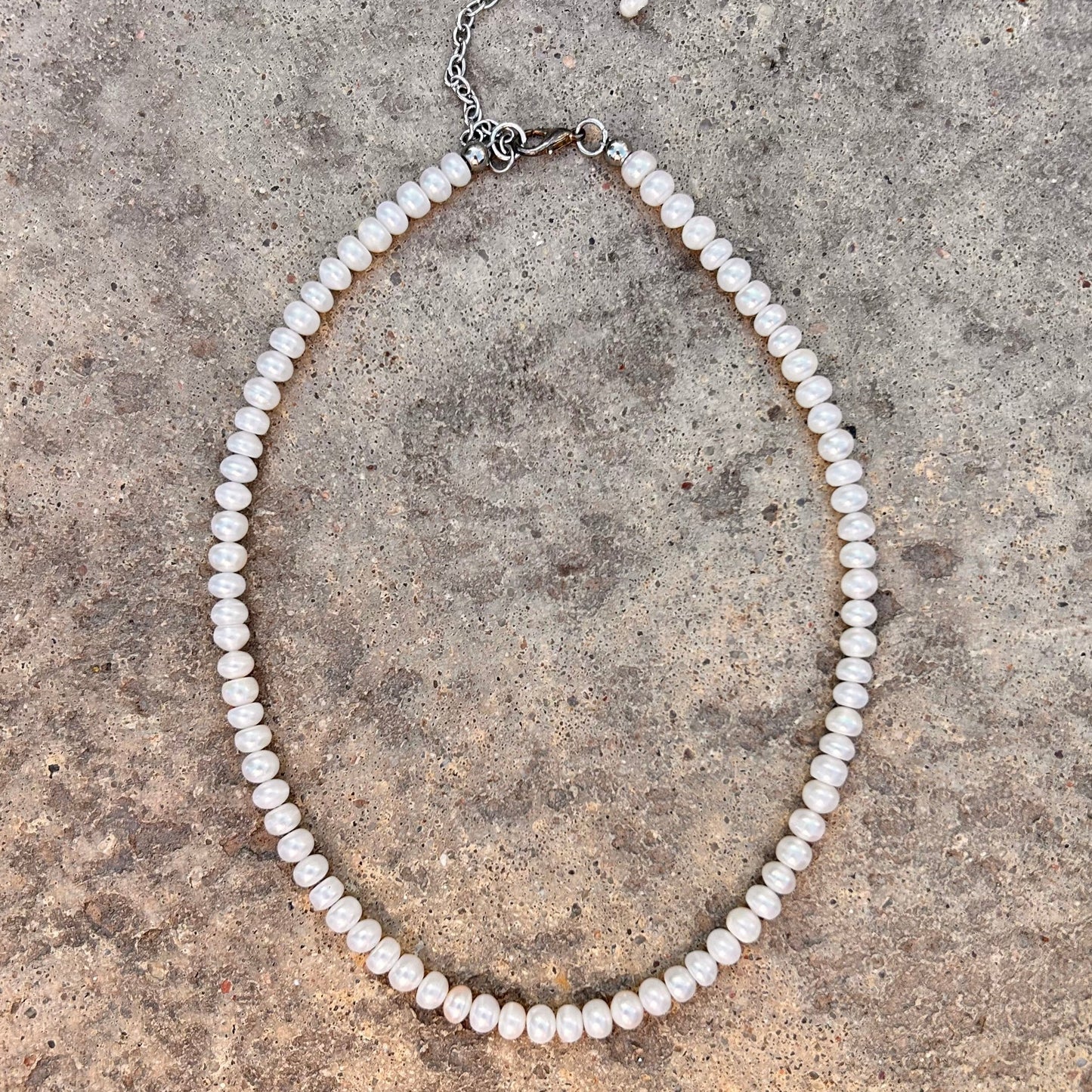 Button Pearl Collar Necklace - T. Randall Jewelry