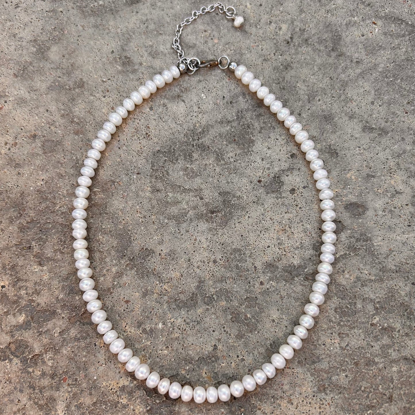 Button Pearl Collar Necklace - T. Randall Jewelry