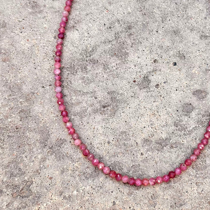 Faceted Pink Tourmaline Necklace - T. Randall Jewelry