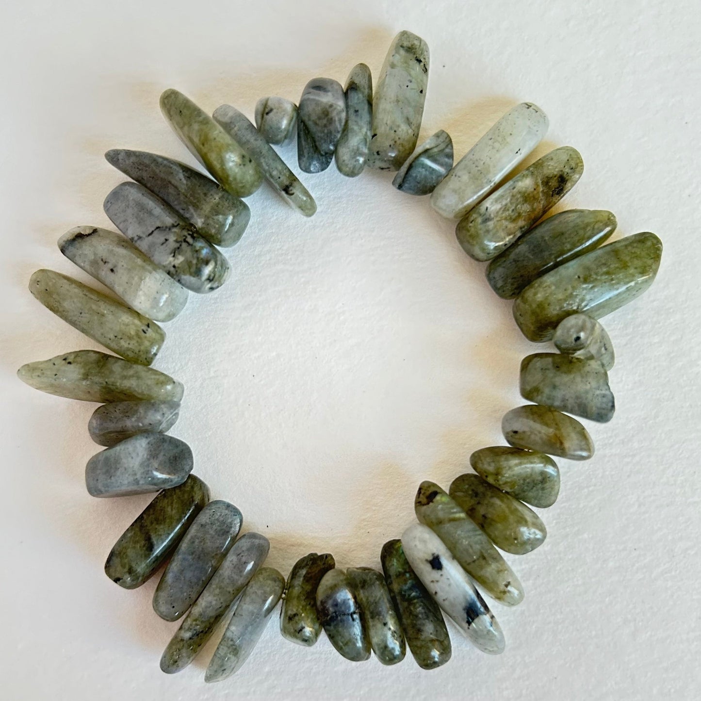 Labradorite Chip Bead Stretch Bracelet - T. Randall Jewelry