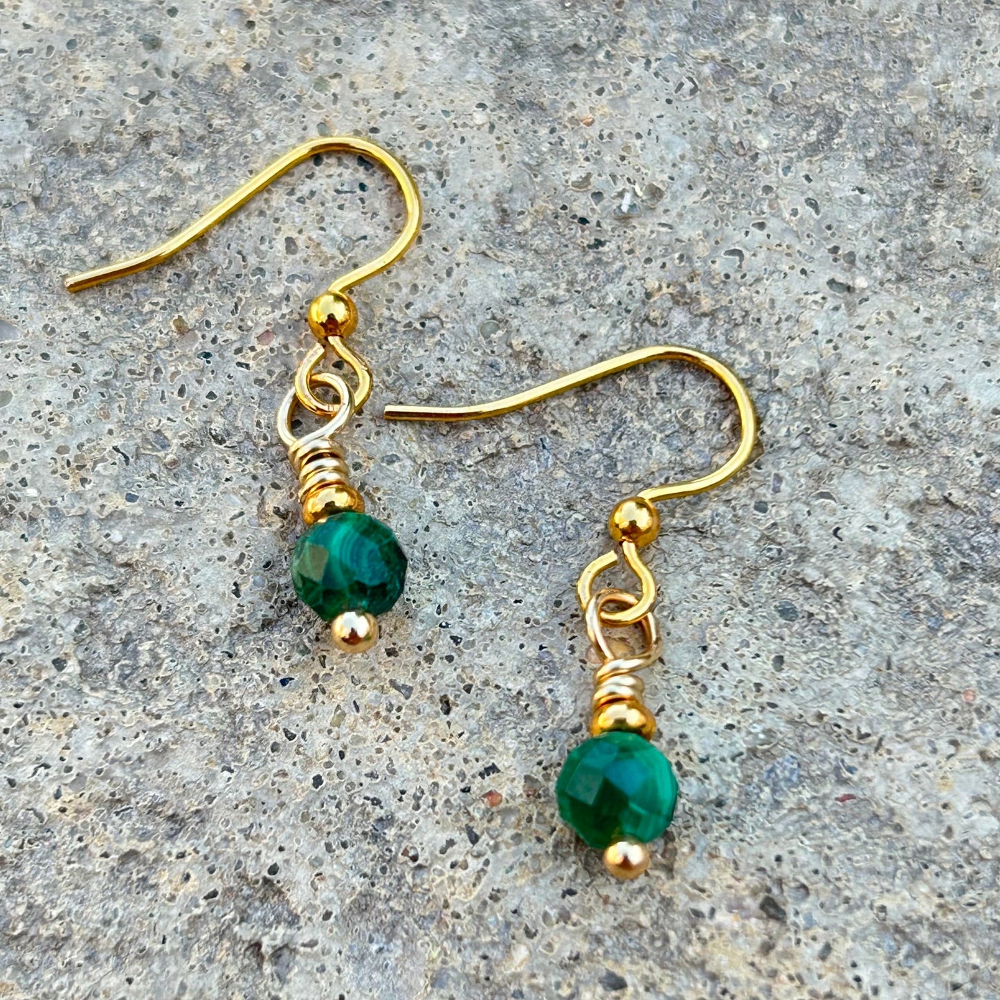 Faceted Malachite Drop Earrings - T. Randall Jewelry