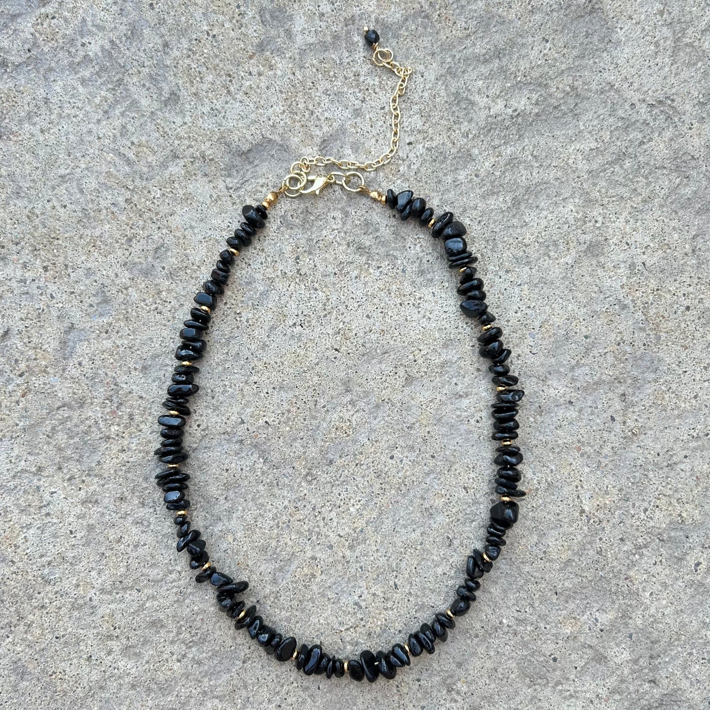 Black Tourmaline Chip Choker Necklace - T. Randall Jewelry