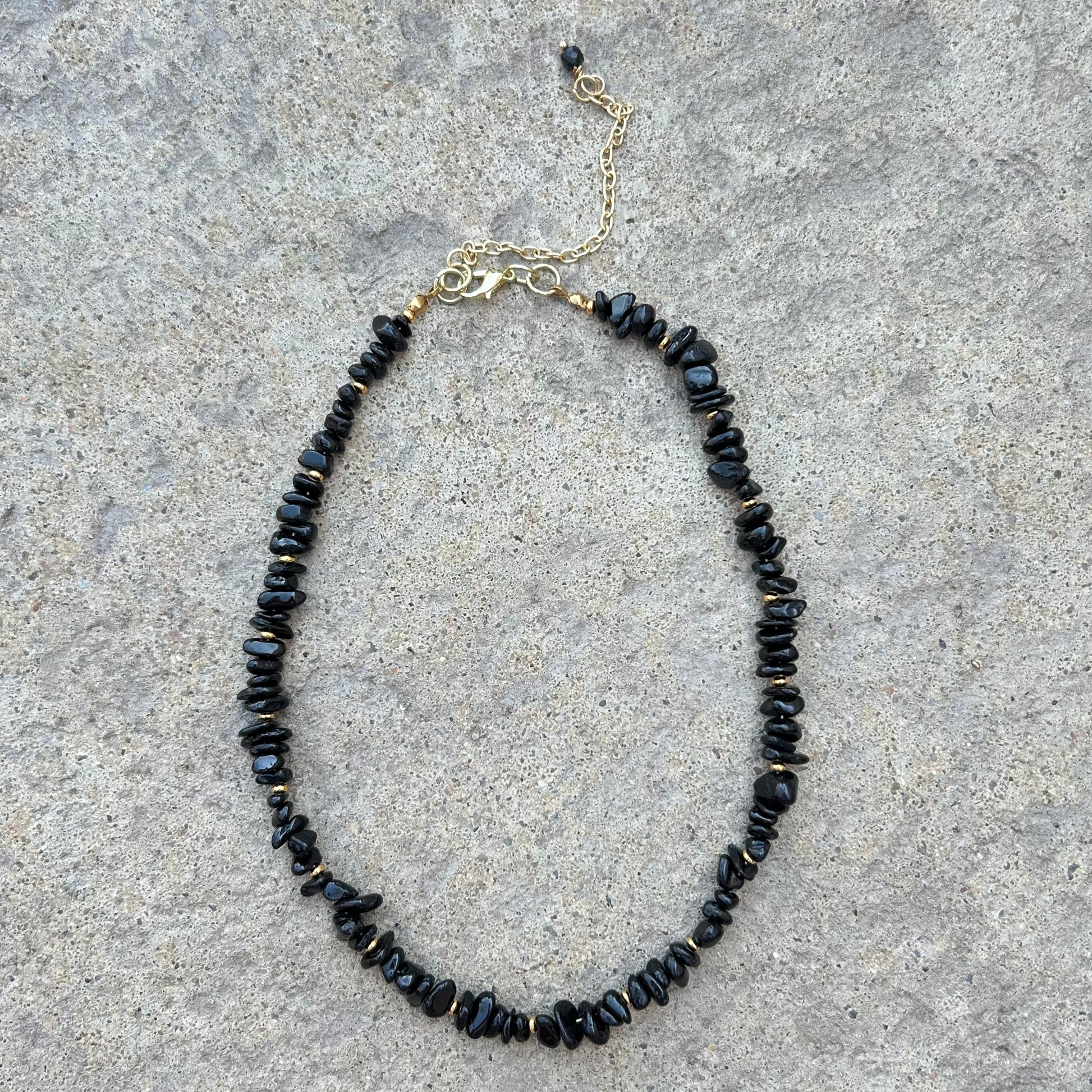 Black Tourmaline Chip Choker Necklace - T. Randall Jewelry