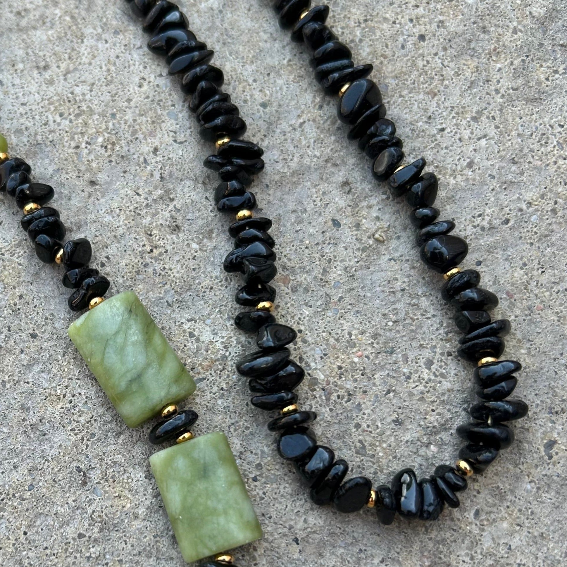 Black Tourmaline Chip Choker Necklace - T. Randall Jewelry