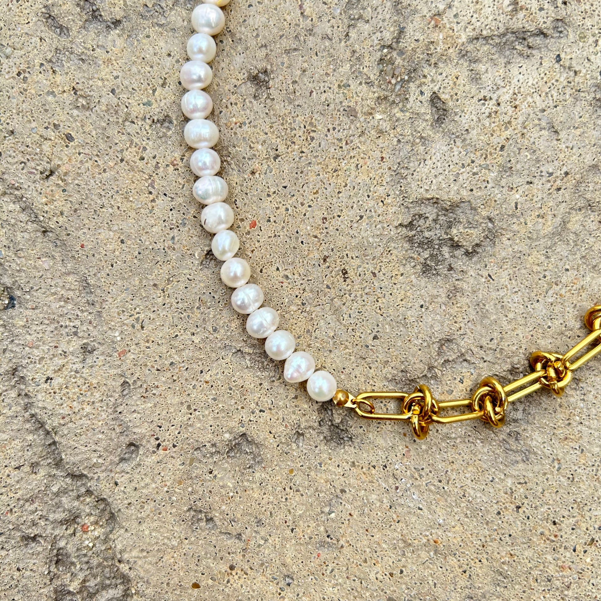 Natural Pearls and 18K Gold Plated Necklace - T. Randall Jewelry