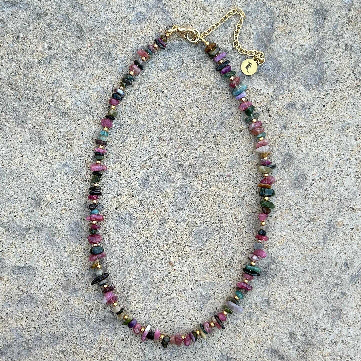 Small Tourmaline Chip Necklace - T. Randall Jewelry