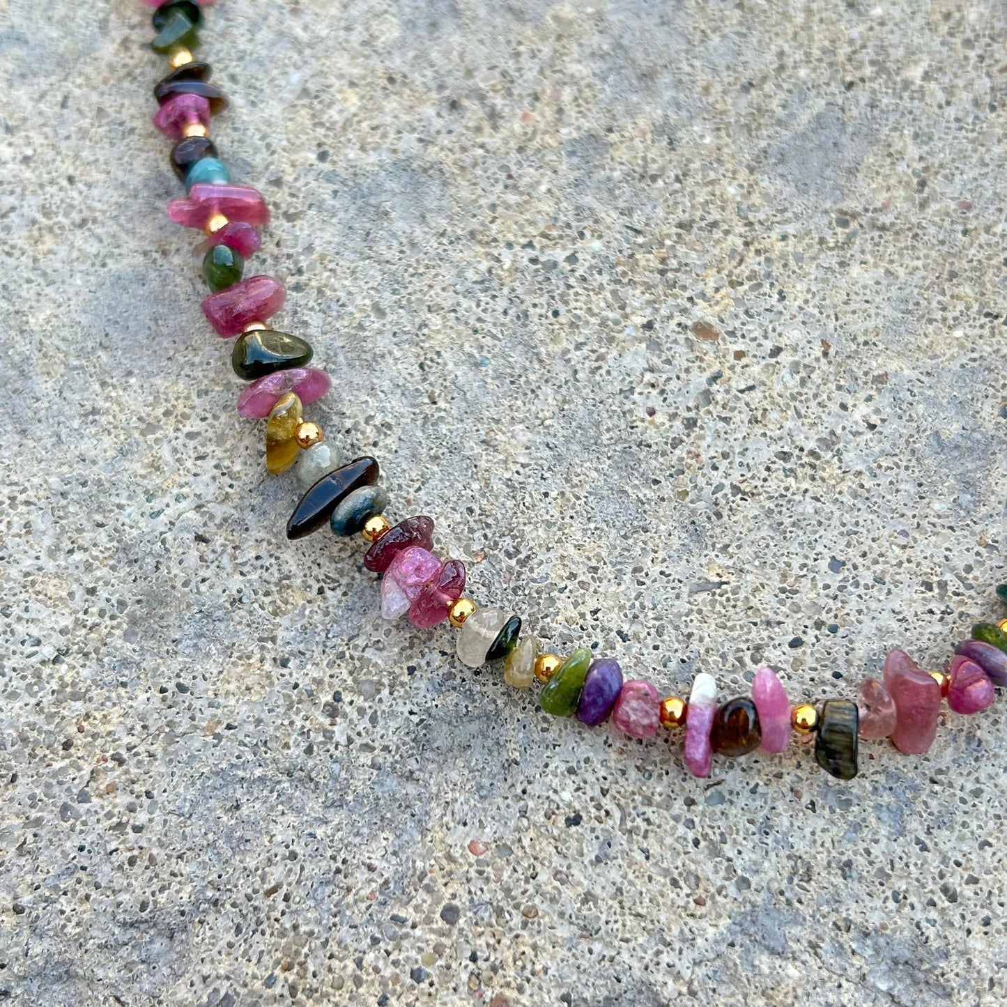 Small Tourmaline Chip Necklace - T. Randall Jewelry