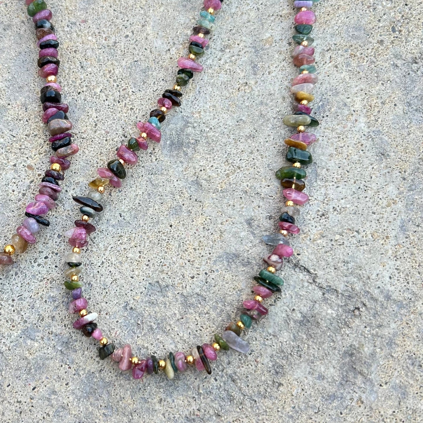 Small Tourmaline Chip Necklace - T. Randall Jewelry