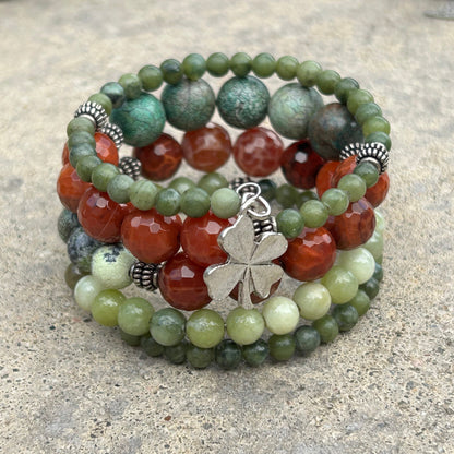 Jade Agate Turquoise Boho Wrap Bracelet - T. Randall Jewelry