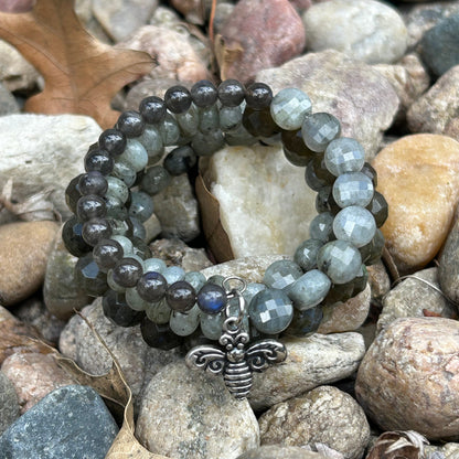 Labradorite Stack Boho Wrap Bracelet - T. Randall Jewelry