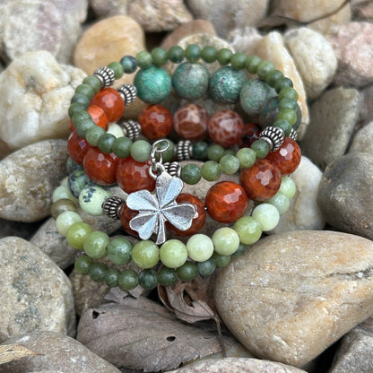 Jade Agate Turquoise Boho Wrap Bracelet - T. Randall Jewelry