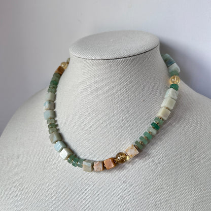 Mixed Media Natural Stone Beaded Necklace - T. Randall Jewelry