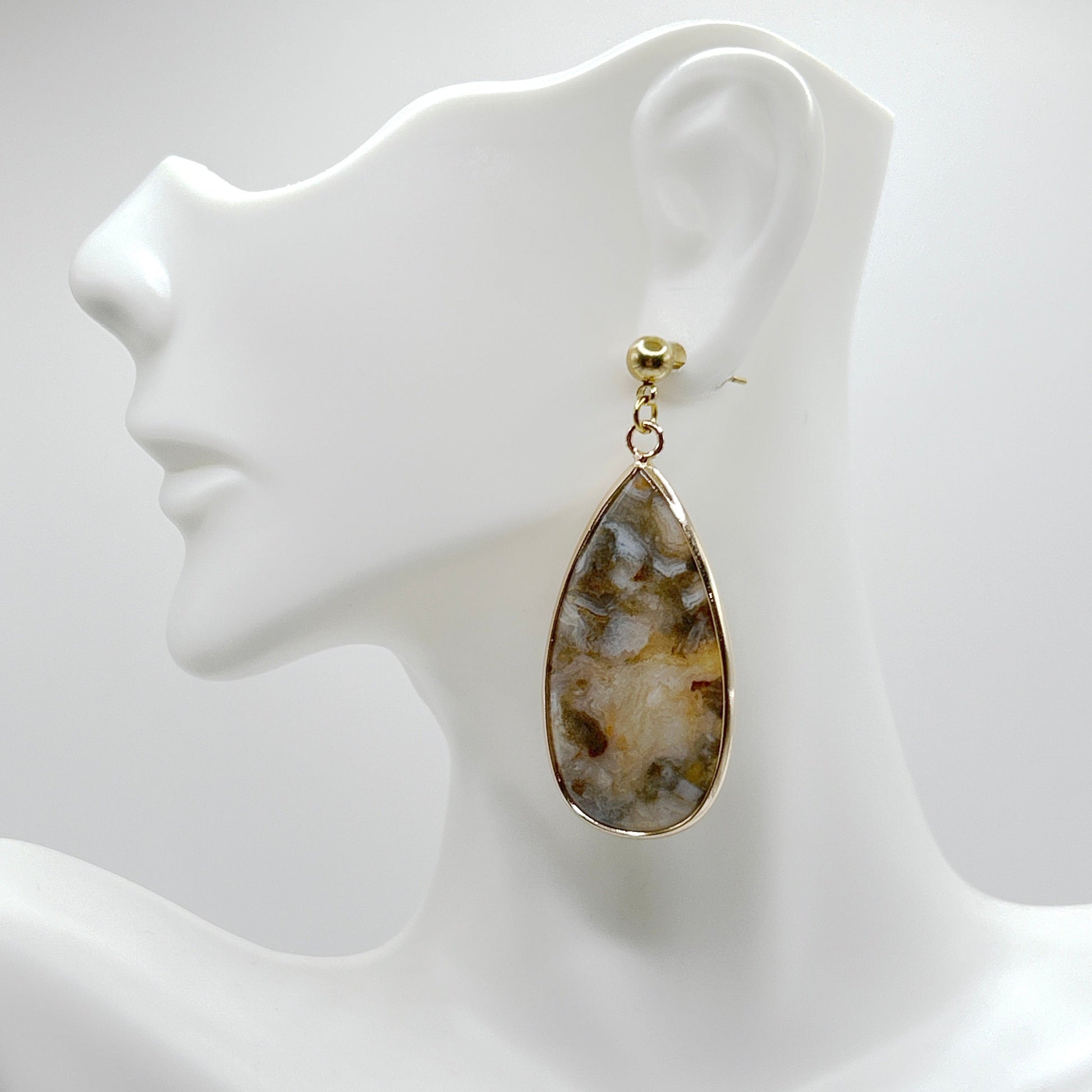 T. Randall Jewelry Agate Tear Drop Earrings