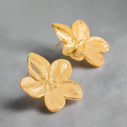 Flower Stud Statement Earrings