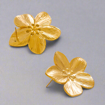 Flower Stud Statement Earrings