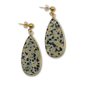 Dalmatian Jasper Drop Earrings - T. Randall Jewelry