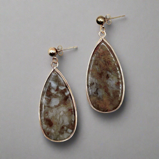 T. Randall Jewelry Agate Tear Drop Earrings