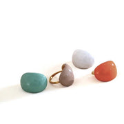 Enamel Ring in 18K Gold Plated Stainless Steel - T. Randall Jewelry