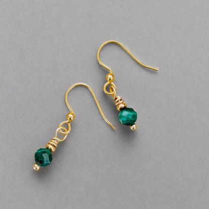 Faceted Malachite Drop Earrings - T. Randall Jewelry