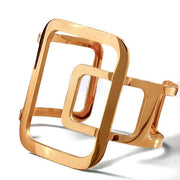 Geometric 18K Gold Plated Cuff Statement Bracelet - T. Randall Jewelry